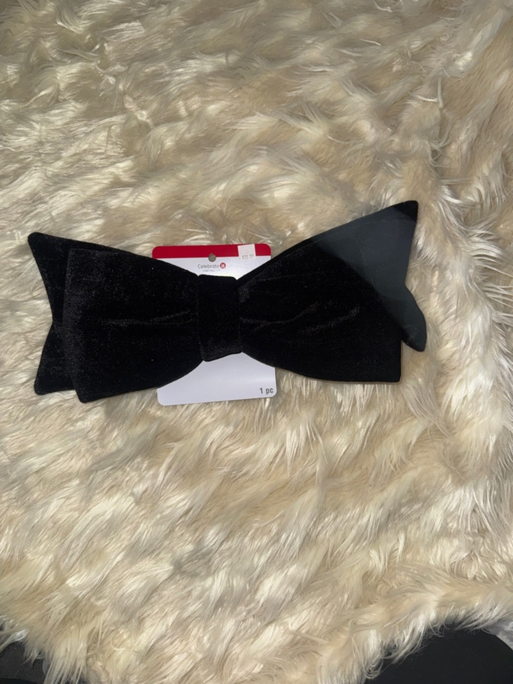 Black Velvet Bow Hair Clip